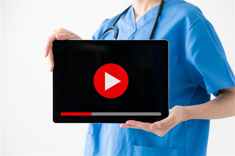 person using youtube.